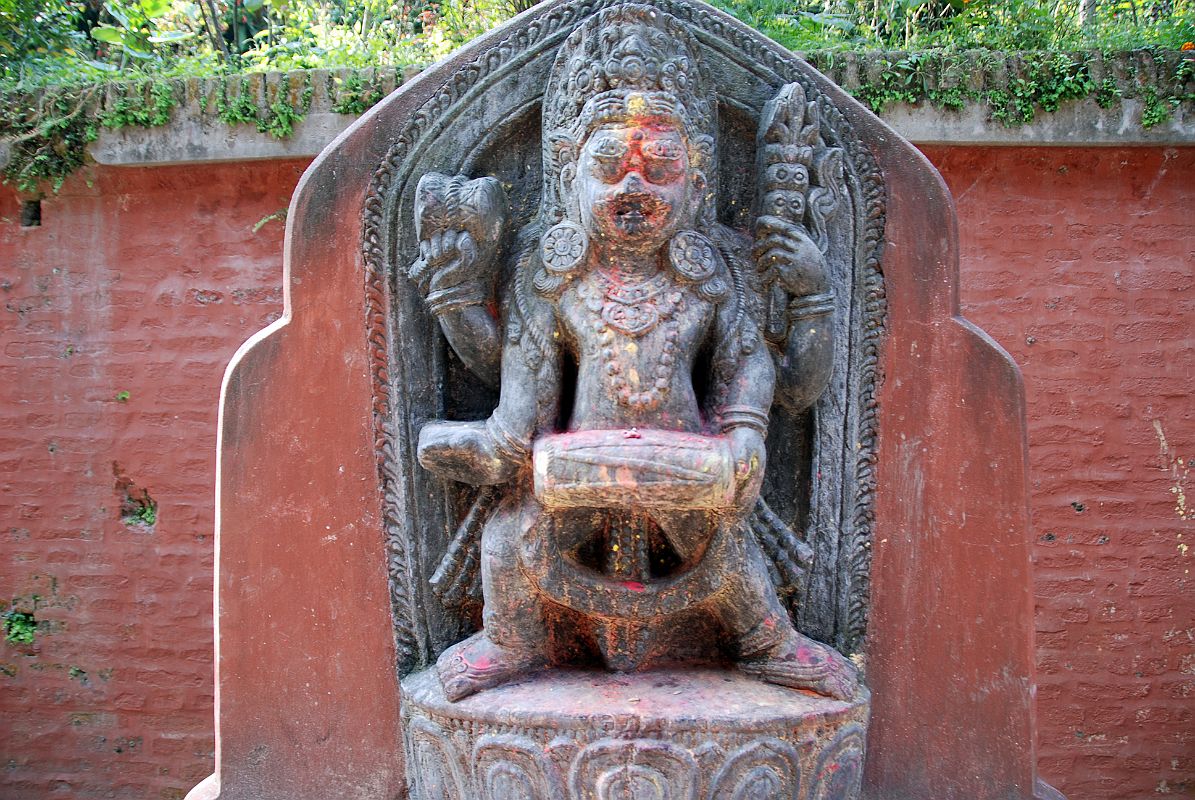 41 Kathmandu Gokarna Mahadev Temple Brindi Bhairab Statue 